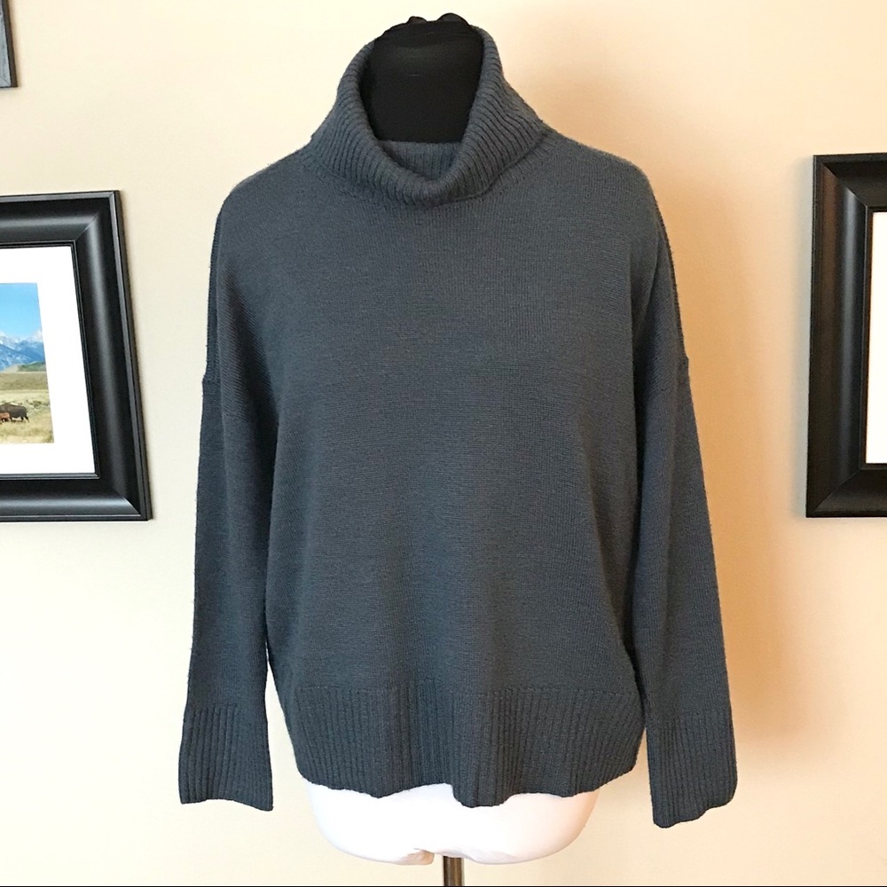 Eileen Fisher turtleneck sweater wool yak alpaca